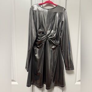 Zara Shiny Silver Shiny Dress